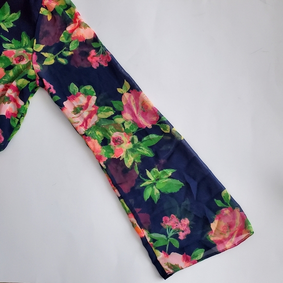 New Look Boho Sleeve Floral Romper, US 8 - Picture 6 of 8